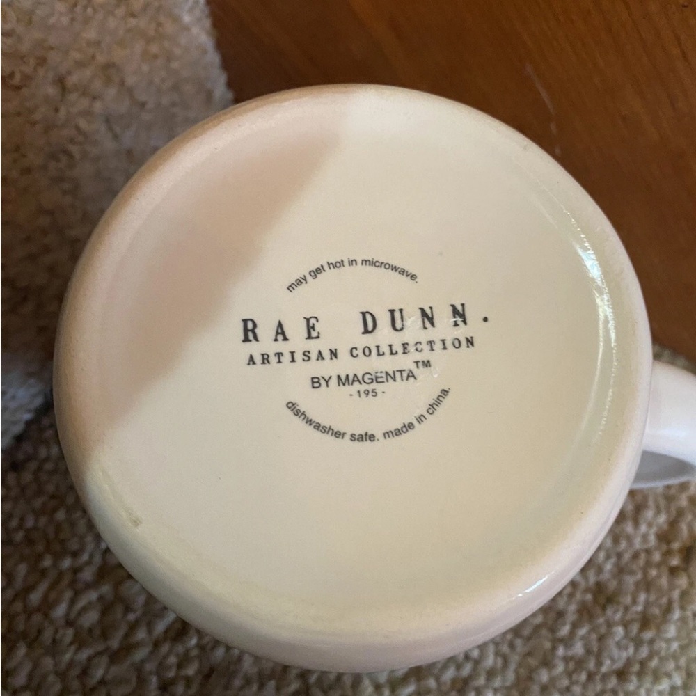 Rae Dunn Magenta “Gather” White Ceramic Mug with Easter Design - Picture 10 of 11